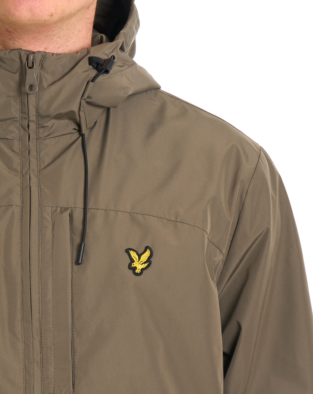 Lyle & Scott Lightweight Hooded Jacket Khaki Ash