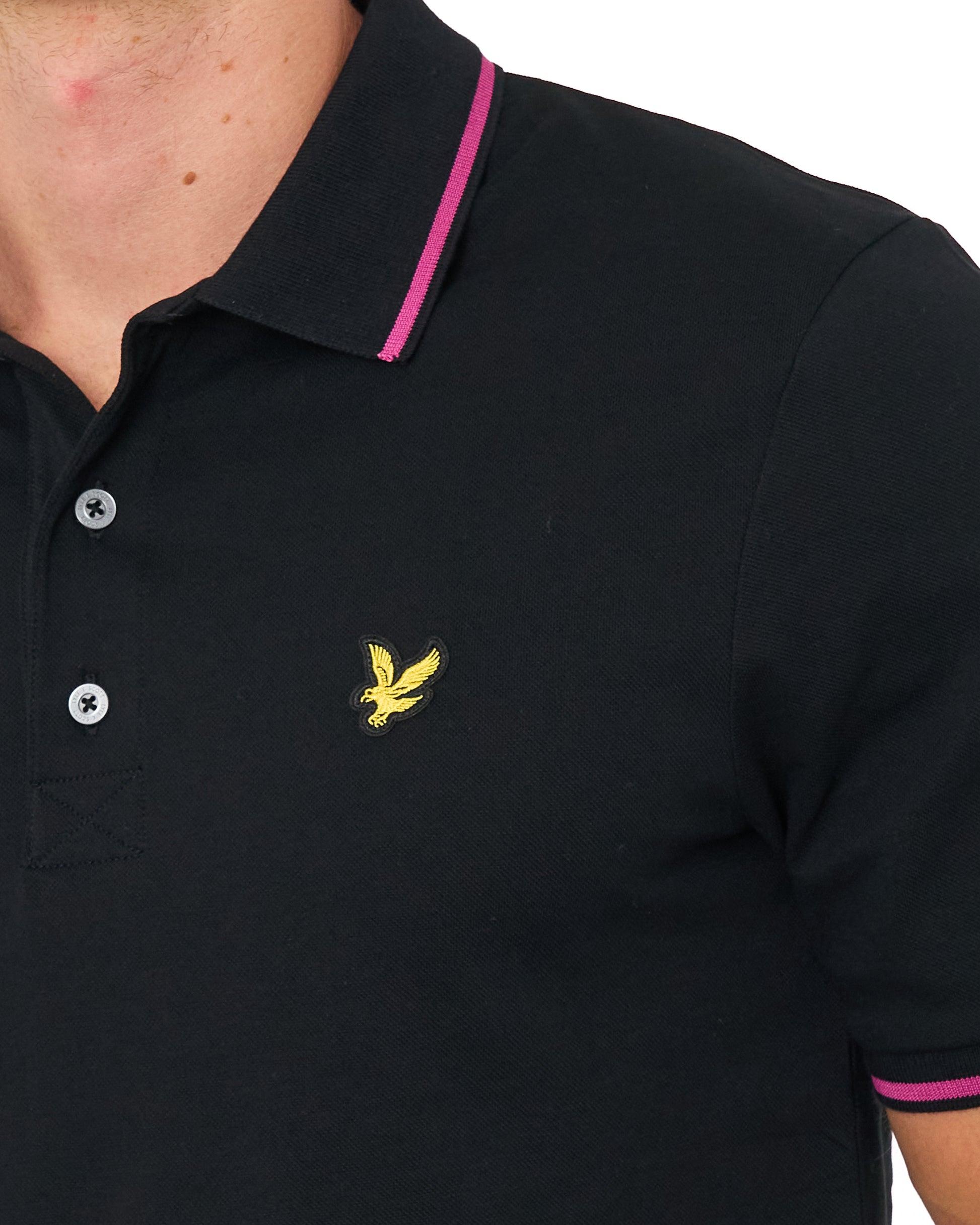 Lyle & Scott Tipped Polo Shirt Jet Black