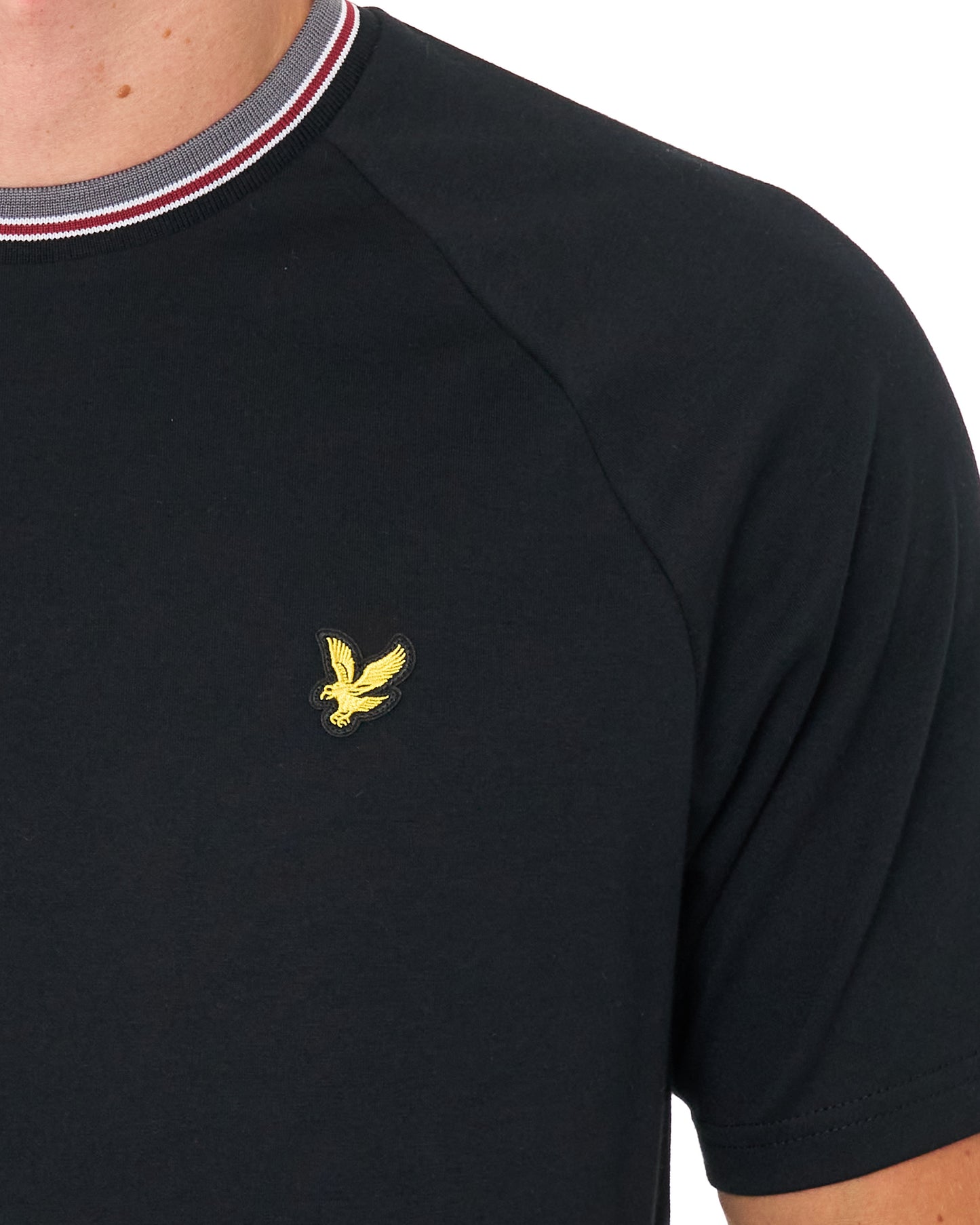 Lyle & Scott Tipped Track T Shirt Jet Black