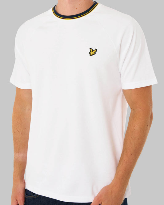 Lyle And Scott Lyle & Scott Tipped Track T Shirt White
