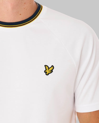 Lyle & Scott Tipped Track T Shirt White