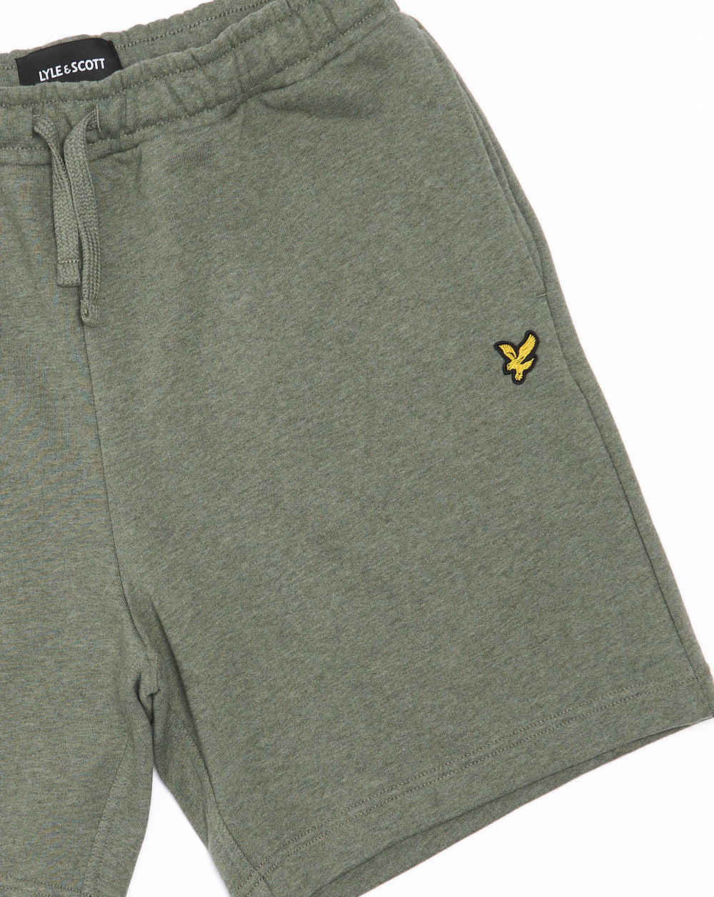 Lyle & Scott Tri Marl Sweat Shorts Khaki Green