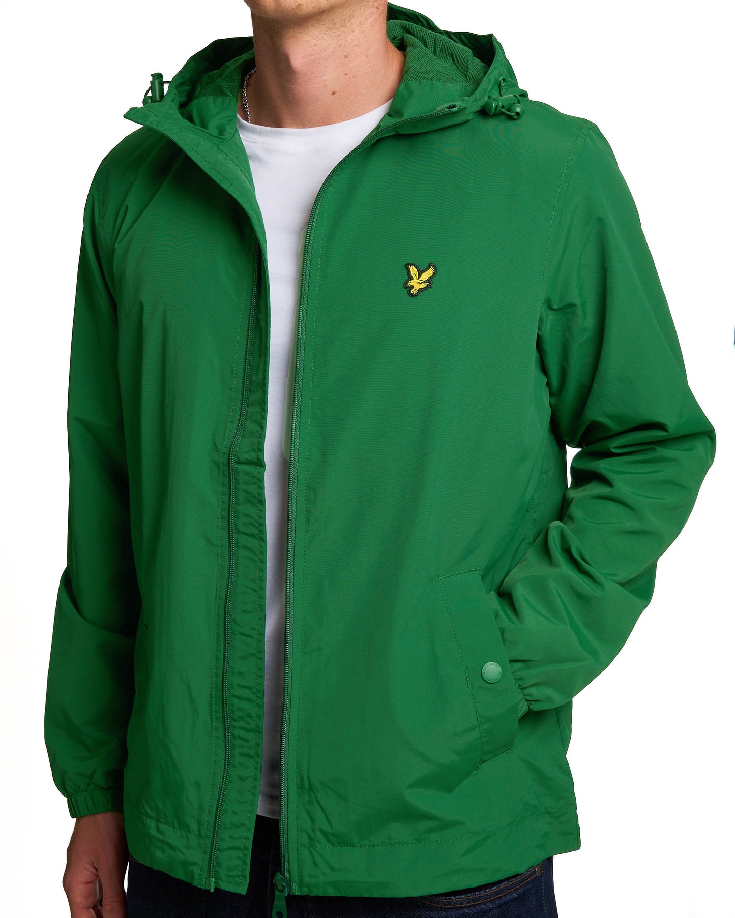 Lyle & Scott Zip Through Hooded Jacket Clover Green