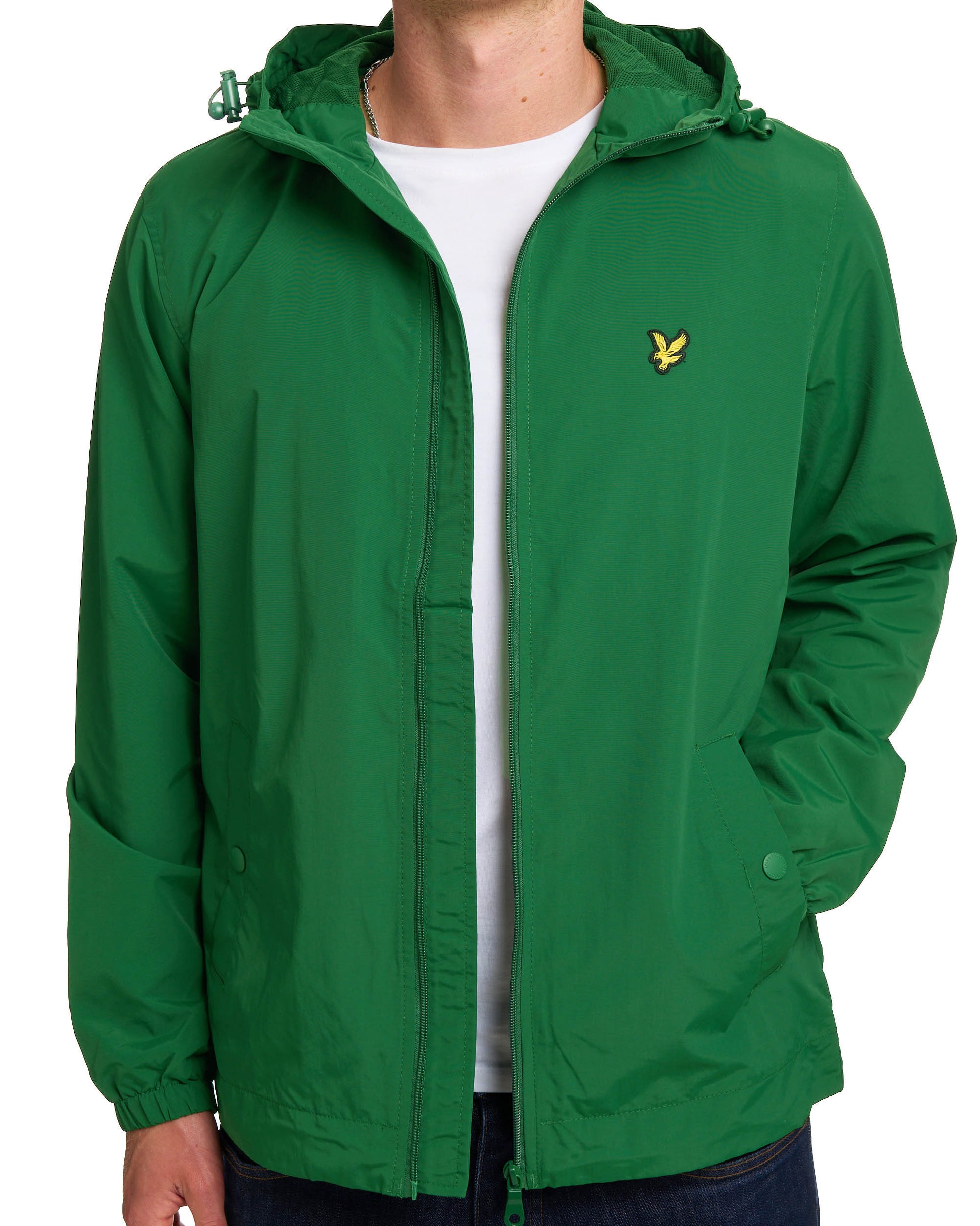 Lyle & Scott Zip Through Hooded Jacket Clover Green