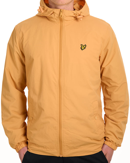 Lyle & Scott Zip Through Hooded Jacket Light Orange