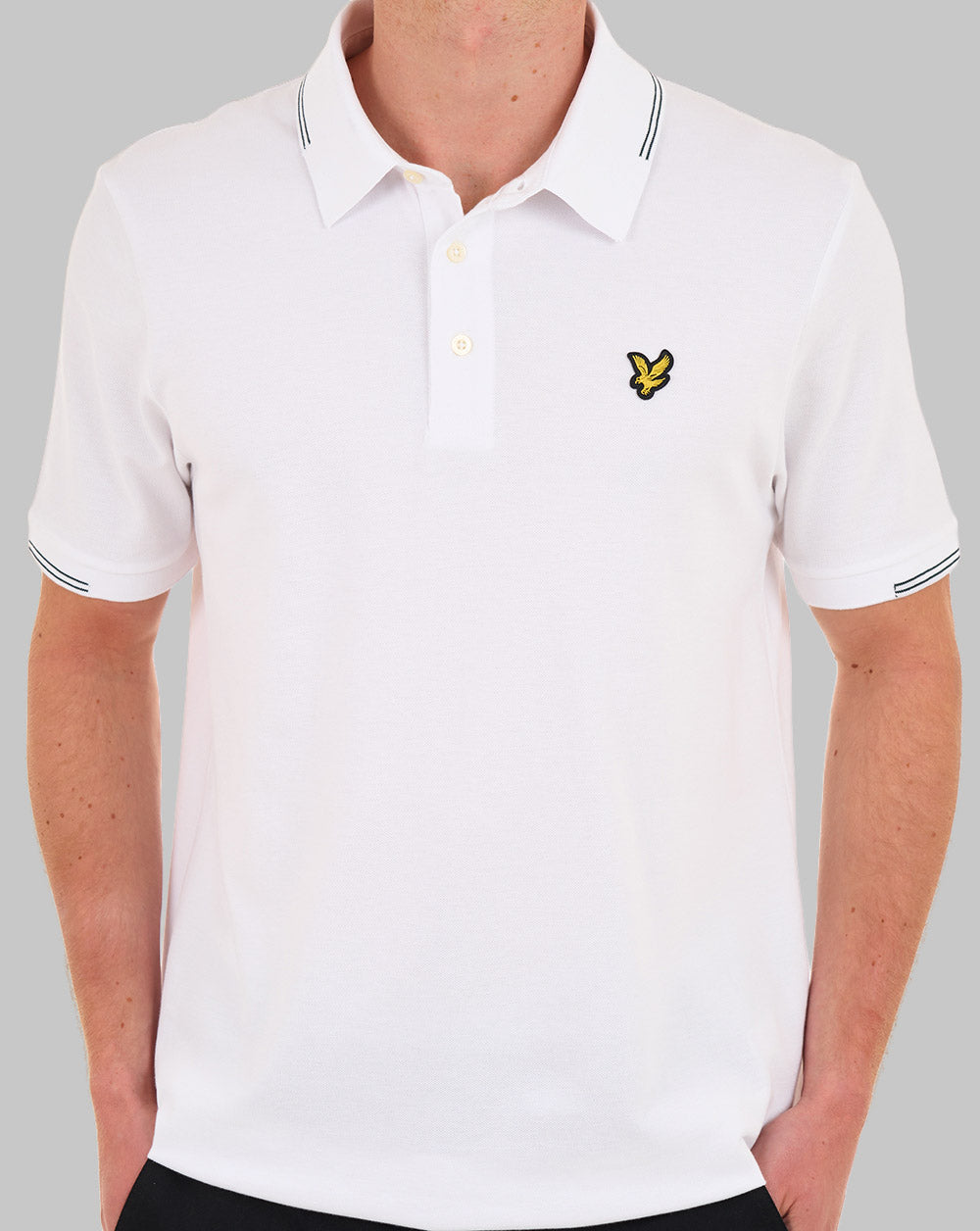 Lyle & Scott Fine Tipped Polo Shirt White