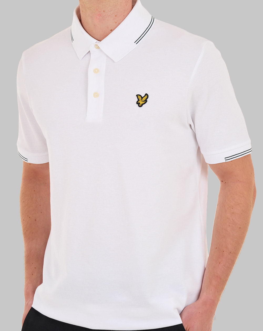 Lyle & Scott Fine Tipped Polo Shirt White
