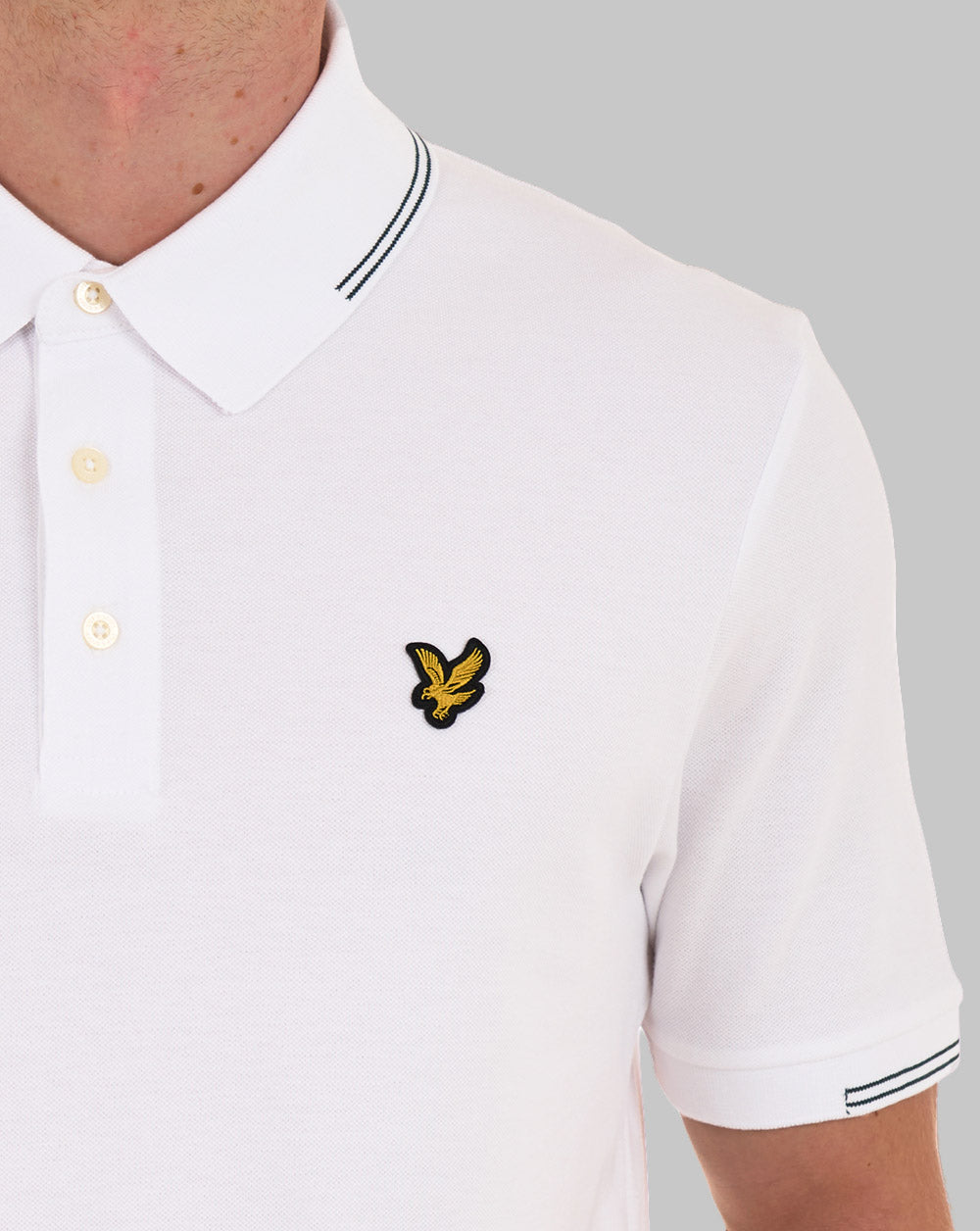 Lyle & Scott Fine Tipped Polo Shirt White
