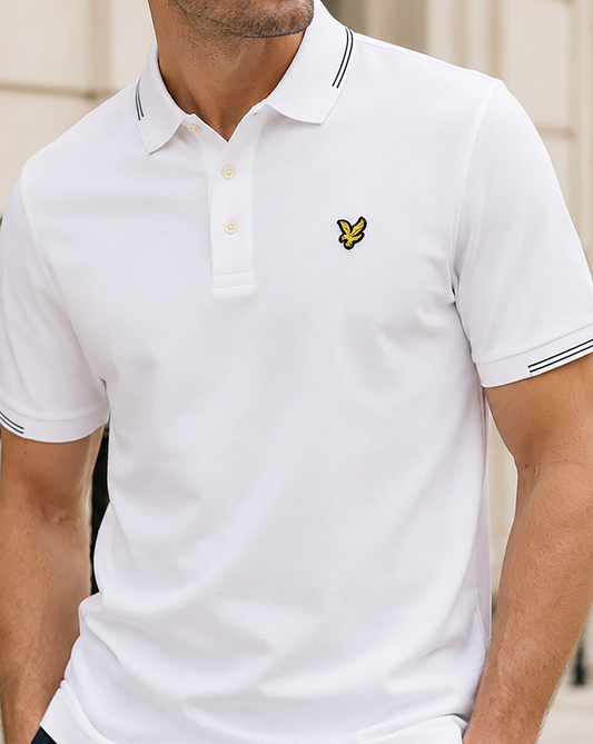 Lyle And Scott Lyle & Scott Fine Tipped Polo Shirt White