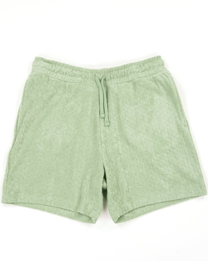 Lyle & Scott Honeycomb Towelling Shorts Sage Green