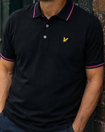 Lyle & Scott Tipped Polo Shirt Jet Black