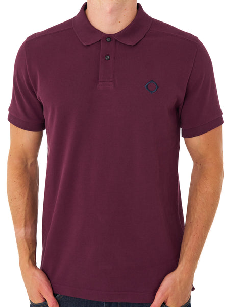 MA.STRUM Pique Polo Wine