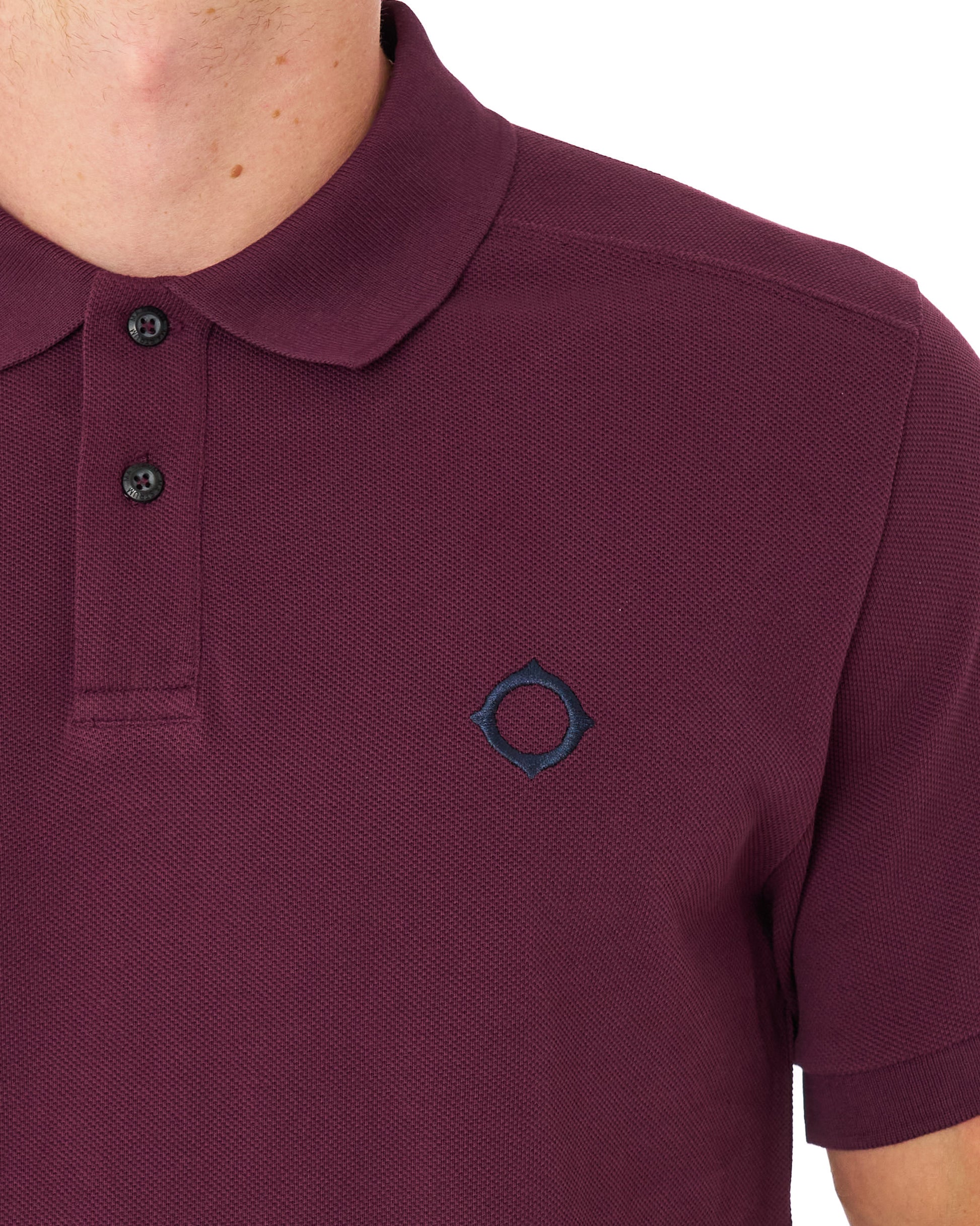 MA.STRUM Pique Polo Wine