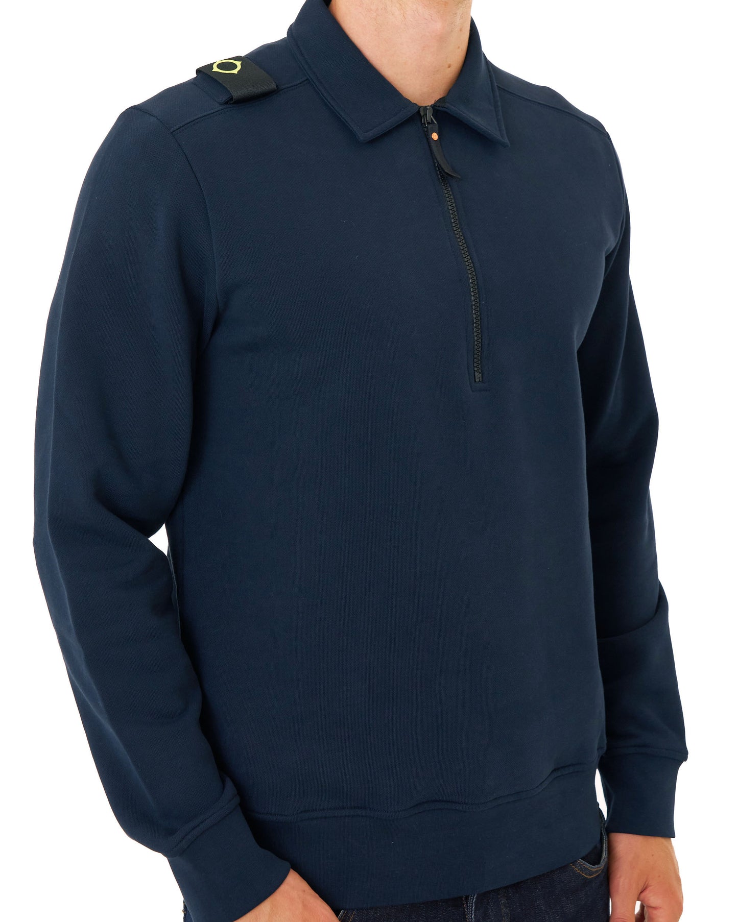 MA.STRUM Spread Collar Sweatshirt Ink Navy