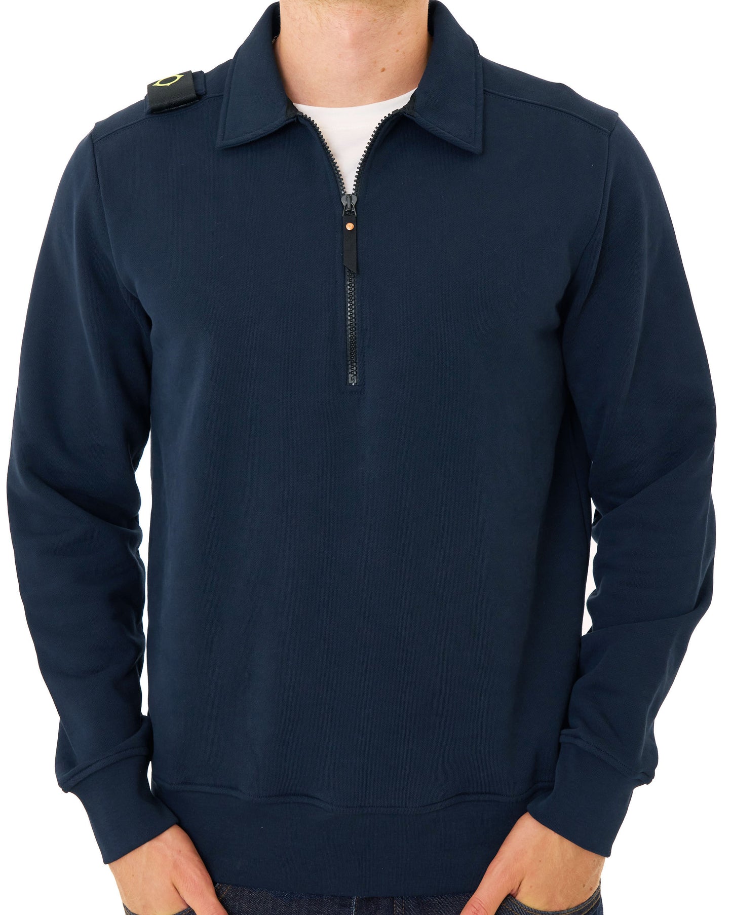 MA.STRUM Spread Collar Sweatshirt Ink Navy