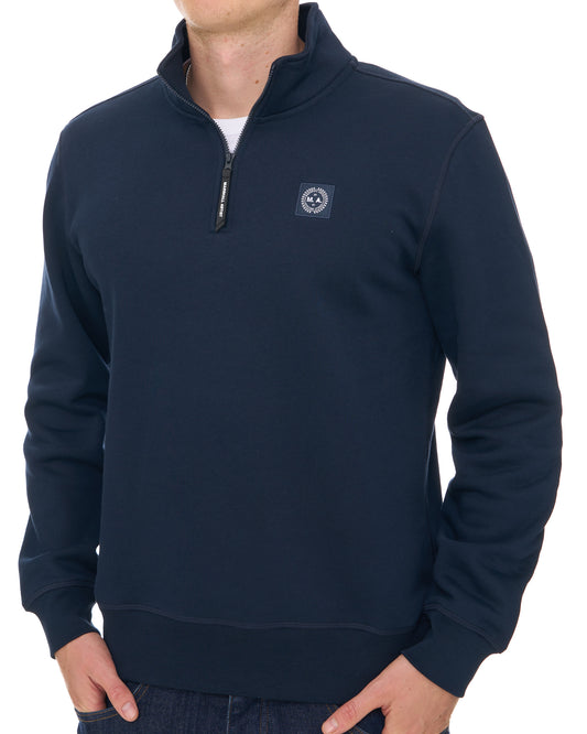 Marshall Artist Marshall Artist Marchio 1/4 Zip Sweat Navy