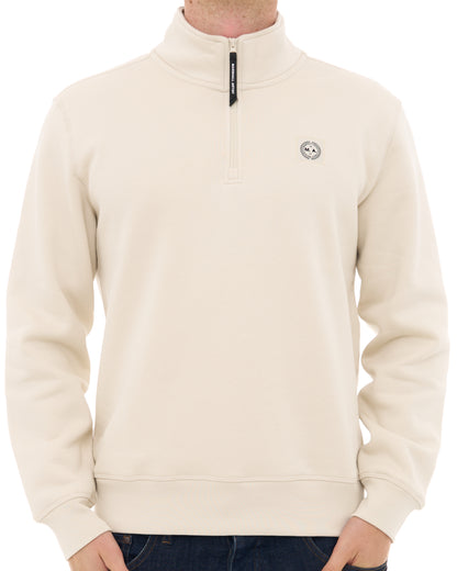 Marshall Artist Marchio 1/4 Zip Sweat Silver Birch