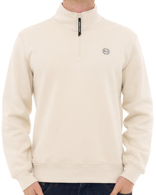 Marshall Artist Marshall Artist Marchio 1/4 Zip Sweat Silver Birch