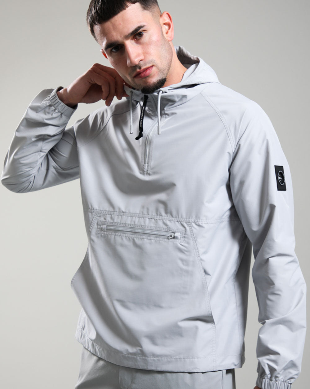 Marshall Artist Prenton 1/4 Zip Jacket Oceanic Grey