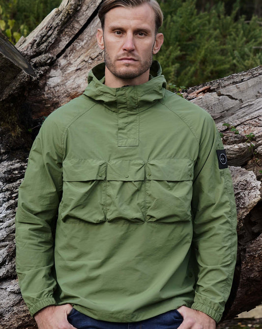 Marshall Artist Marshall Artist Sefton 1/4 Zip Jacket Khaki Green