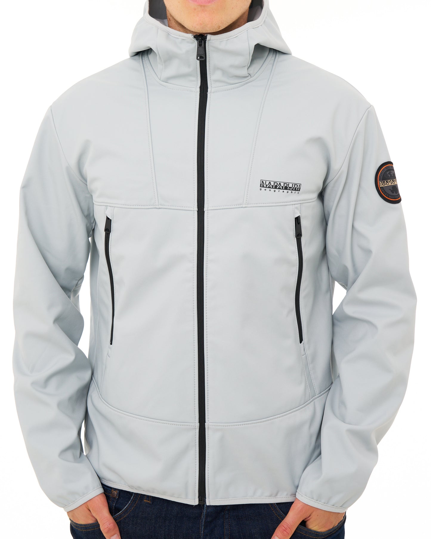 Napapijri Biois Softshell Jacket Light Grey Solid