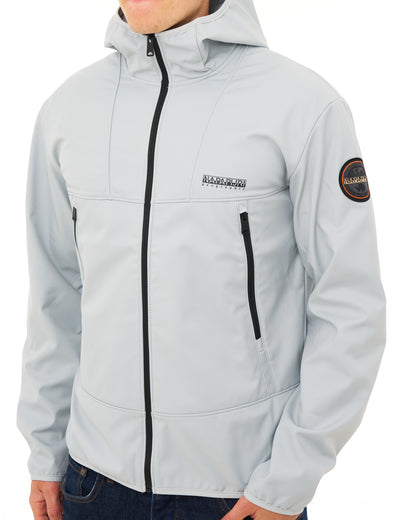Napapijri Biois Softshell Jacket Light Grey Solid