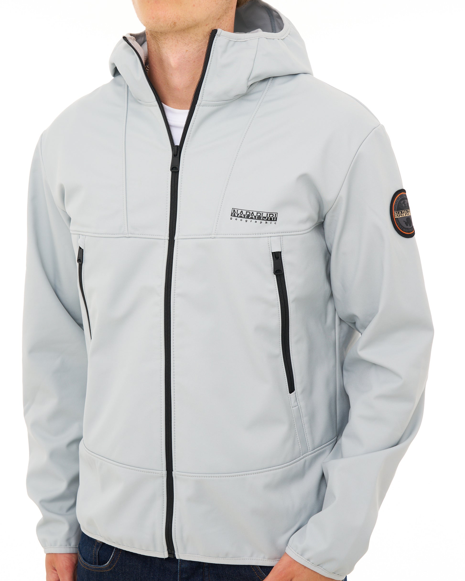 Napapijri Biois Softshell Jacket Light Grey Solid