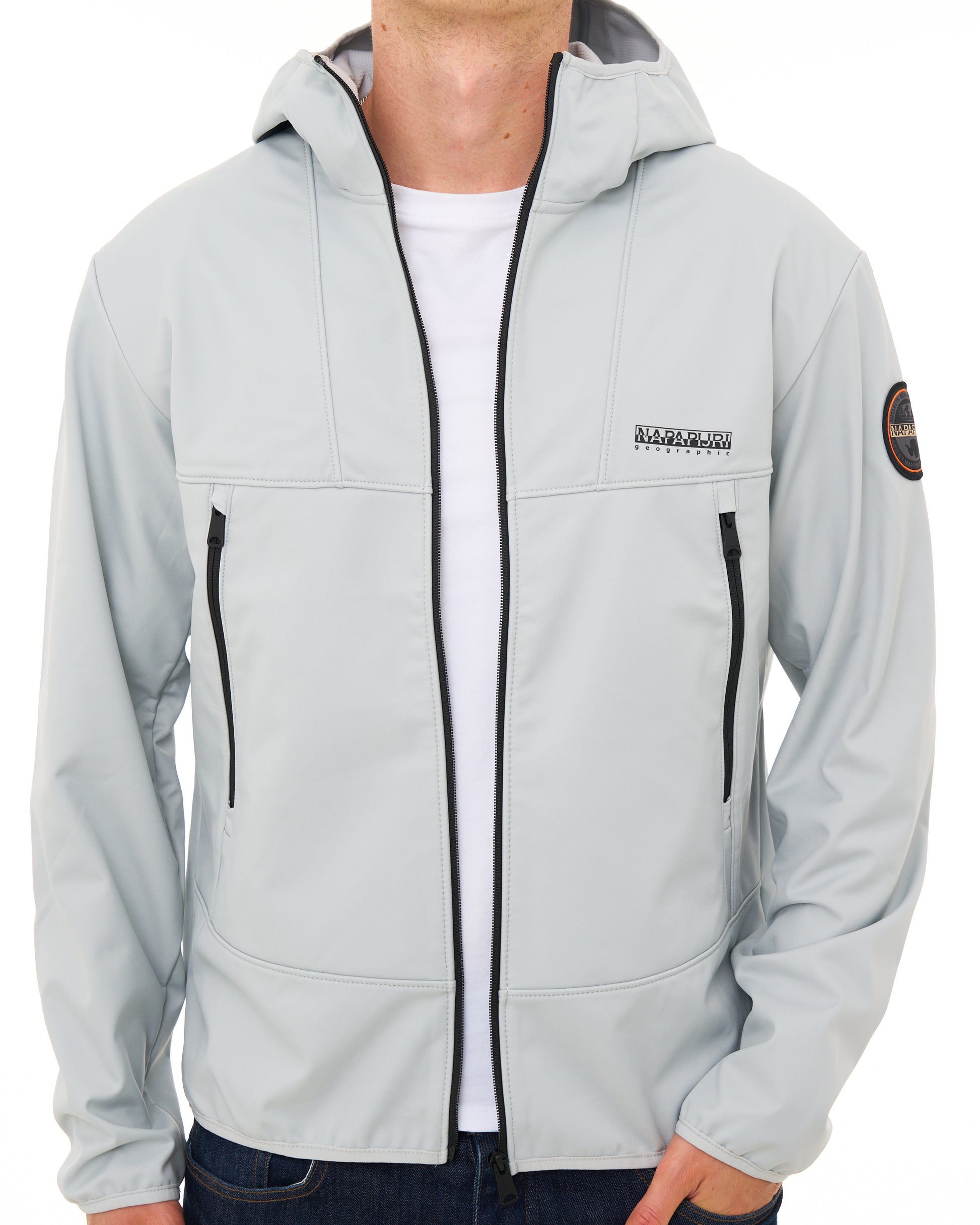 Napapijri Biois Softshell Jacket Light Grey Solid