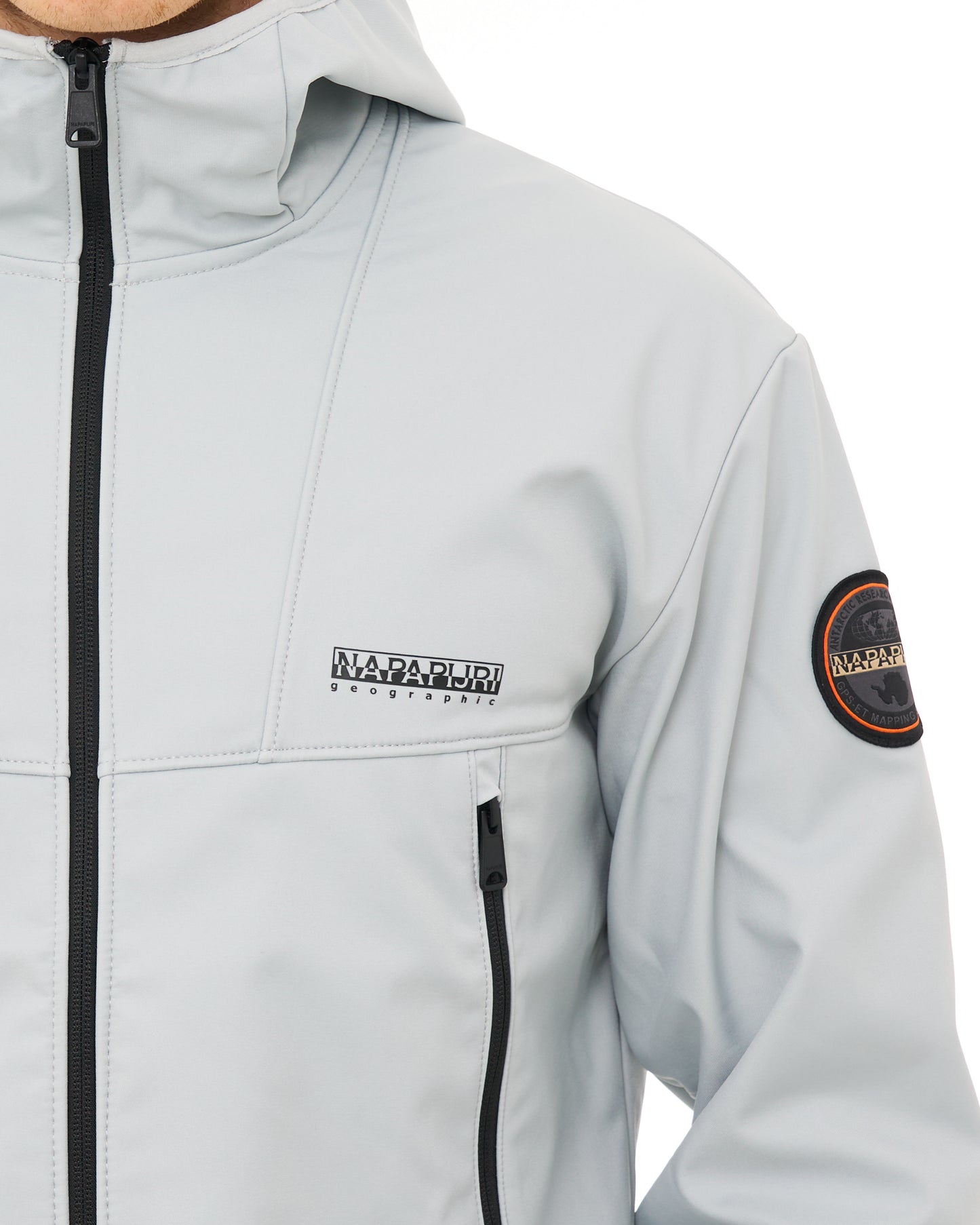 Napapijri Biois Softshell Jacket Light Grey Solid