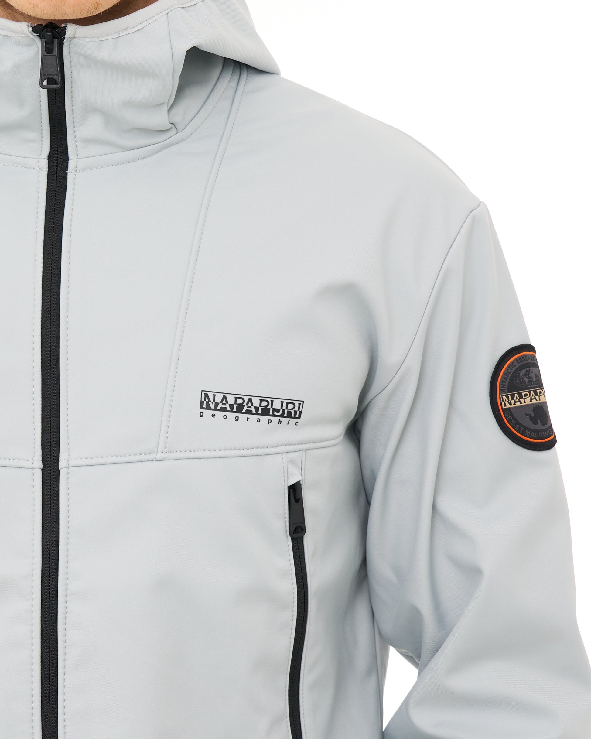 Napapijri Biois Softshell Jacket Light Grey Solid