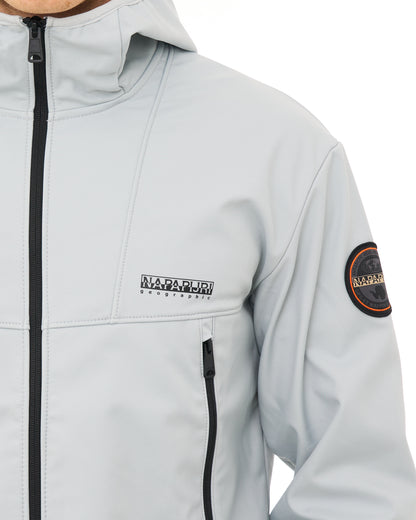 Napapijri Biois Softshell Jacket Light Grey Solid