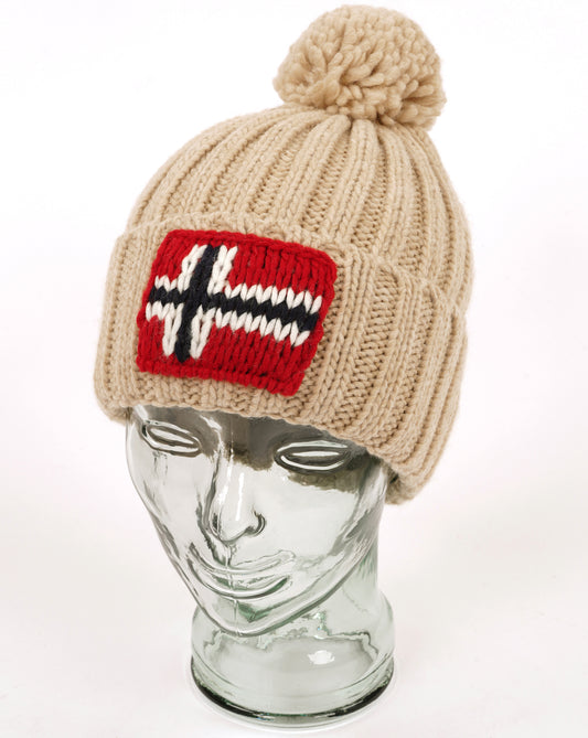 Napapijri Napapijri Semiury Bobble Hat Beige Dimity