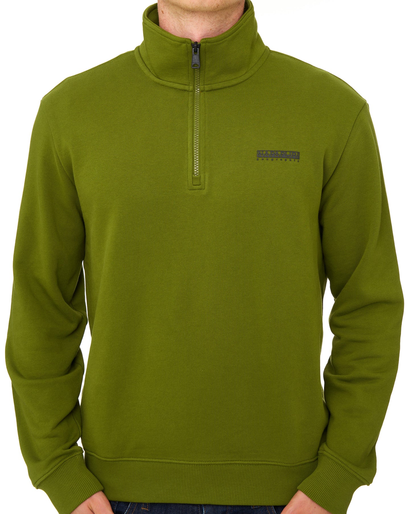 Napapijri Small Box Half Zip Sweat Avocado Green