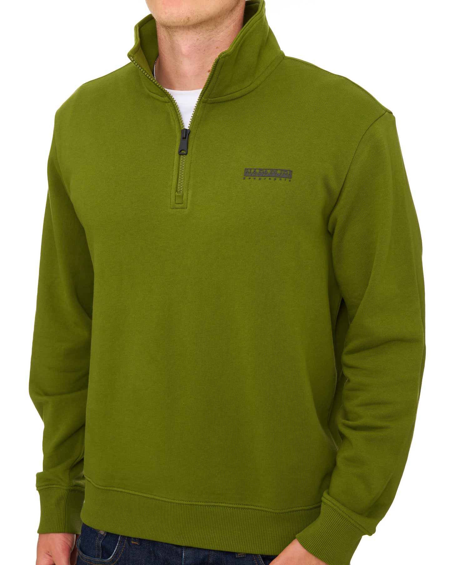 Napapijri Small Box Half Zip Sweat Avocado Green
