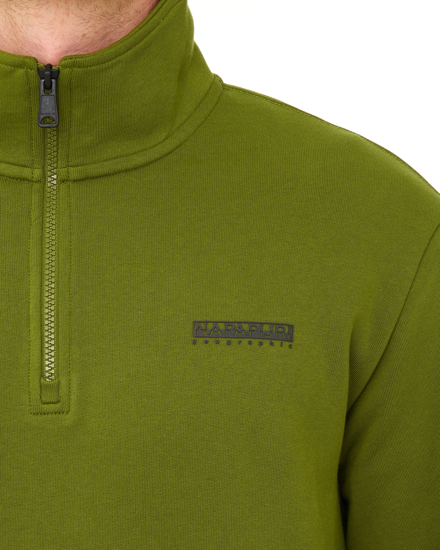 Napapijri Small Box Half Zip Sweat Avocado Green