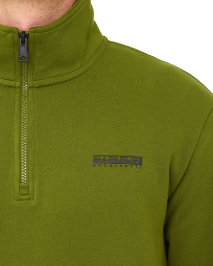 Napapijri Small Box Half Zip Sweat Avocado Green