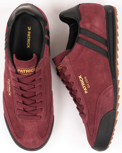 Patrick Dijon Trainers Burgundy/Black