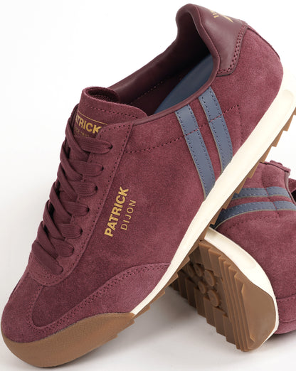 Patrick Dijon Trainers Burgundy/Blue