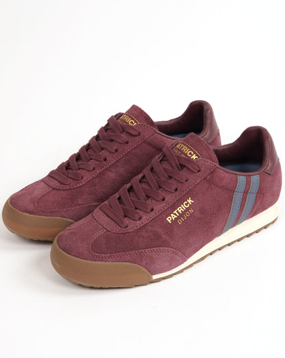Patrick Dijon Trainers Burgundy/Blue