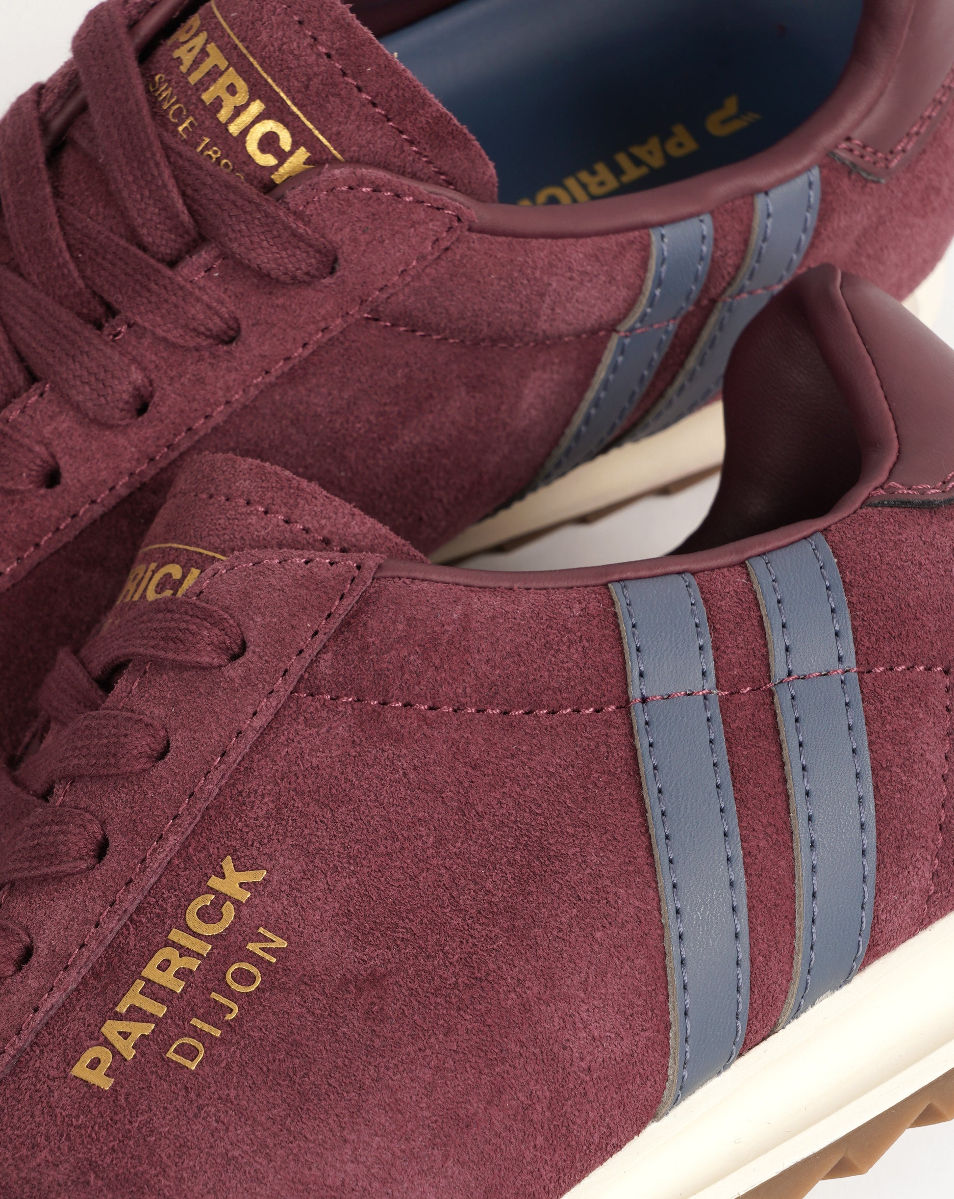 Patrick Dijon Trainers Burgundy/Blue