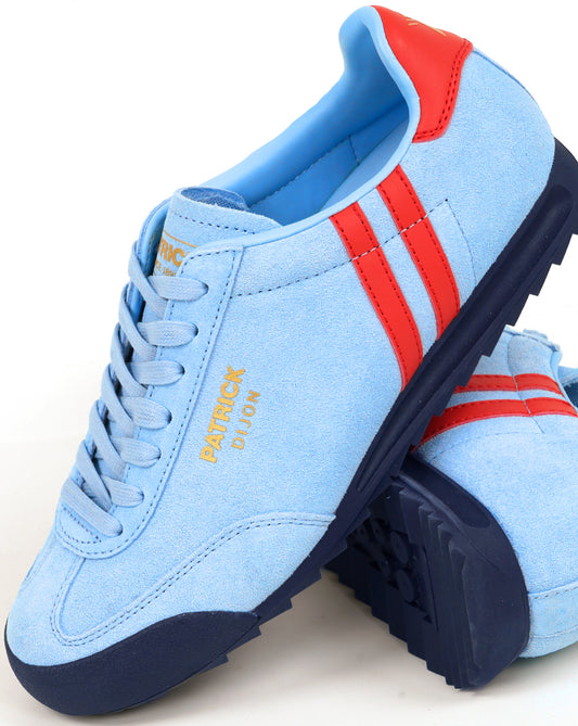 Patrick Dijon Trainers Sky Blue/Red