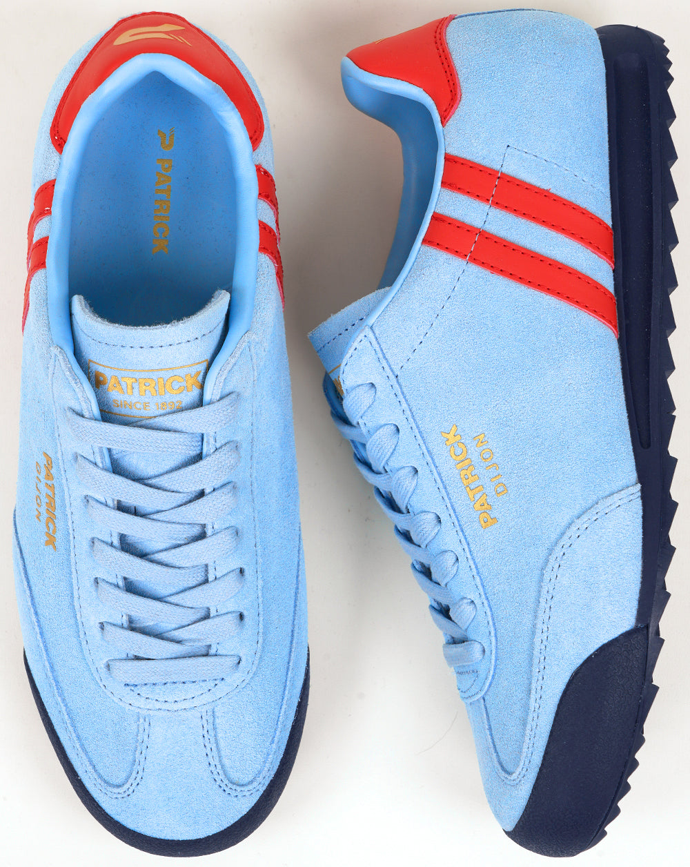 Patrick Dijon Trainers Sky Blue/Red