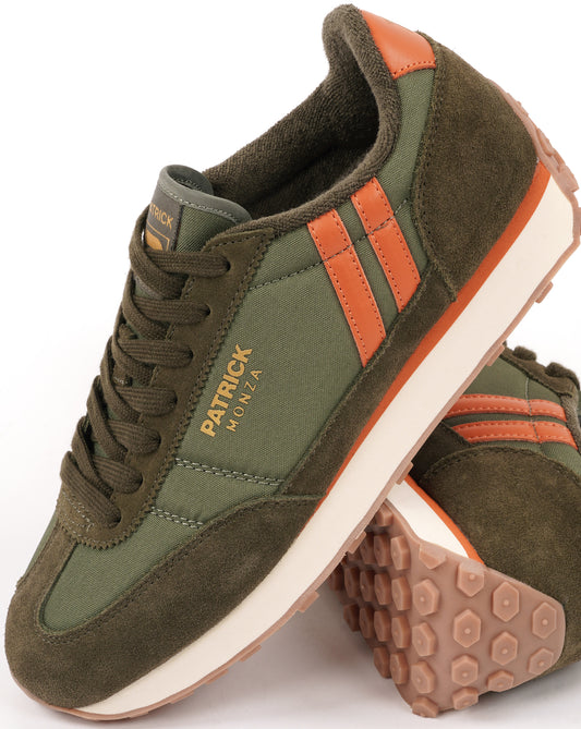 Patrick Patrick Monza Trainers Khaki/Orange