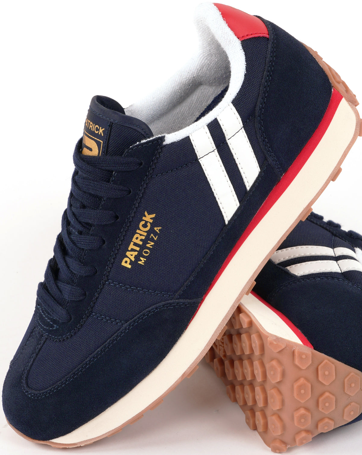 Patrick Monza Trainers Navy/White/Red