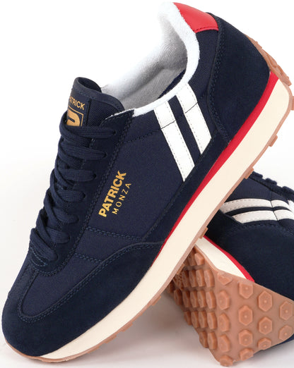 Patrick Monza Trainers Navy/White/Red
