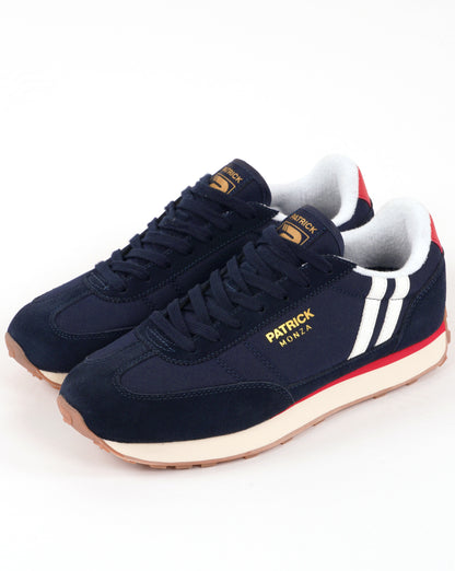 Patrick Monza Trainers Navy/White/Red