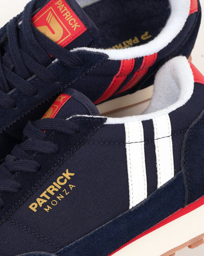 Patrick Monza Trainers Navy/White/Red