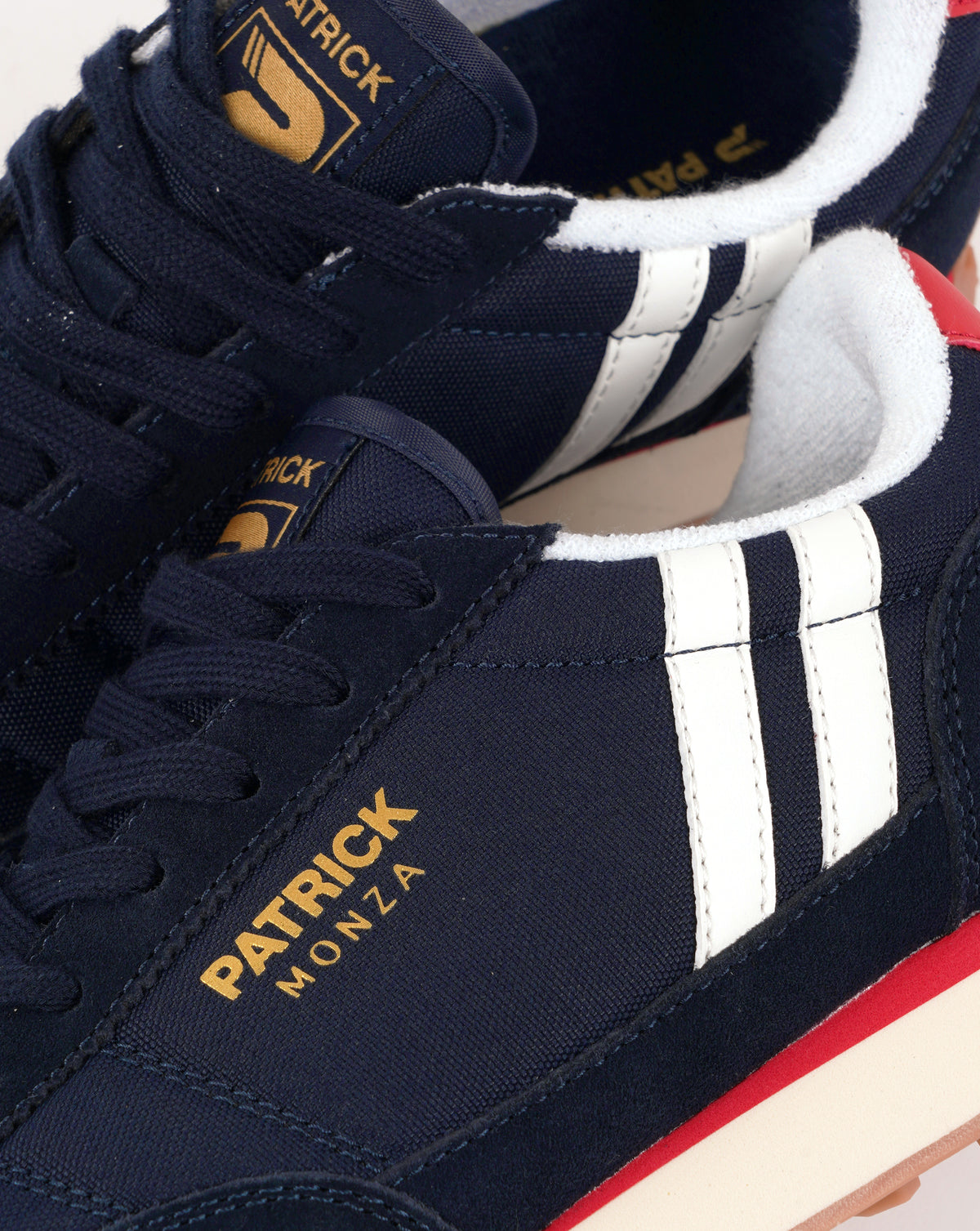 Patrick Monza Trainers Navy/White/Red