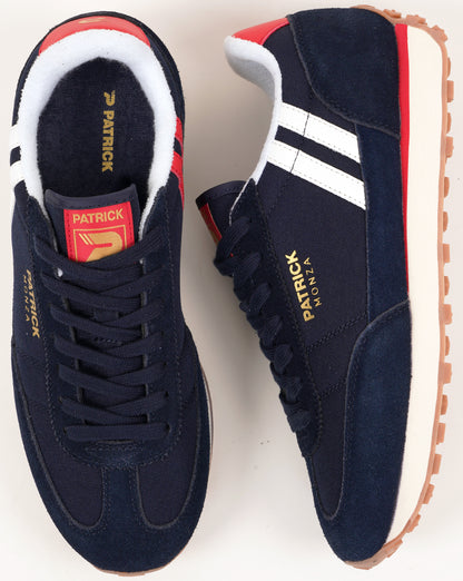 Patrick Monza Trainers Navy/White/Red
