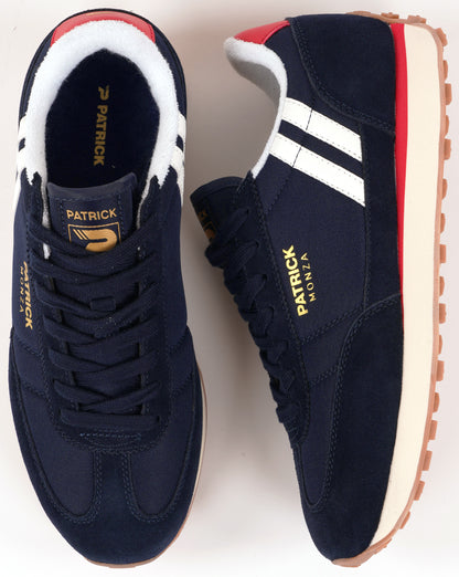 Patrick Monza Trainers Navy/White/Red
